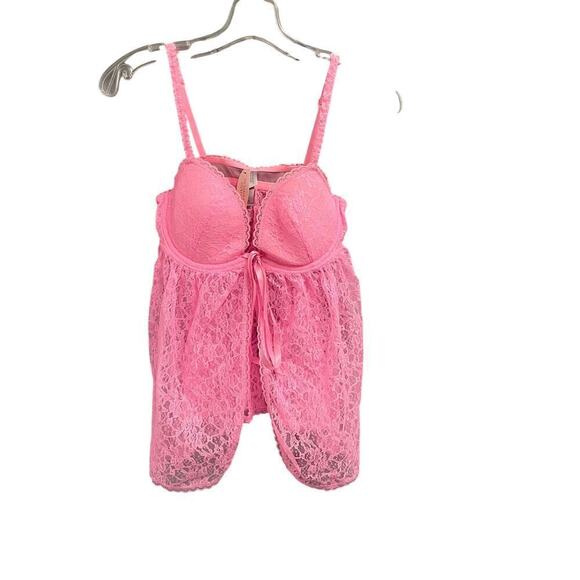 Victoria's Secret NEW Pink Lace Flyaway Top 36C Tank - Picture 1 of 4